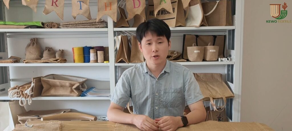 Presenting jute samples