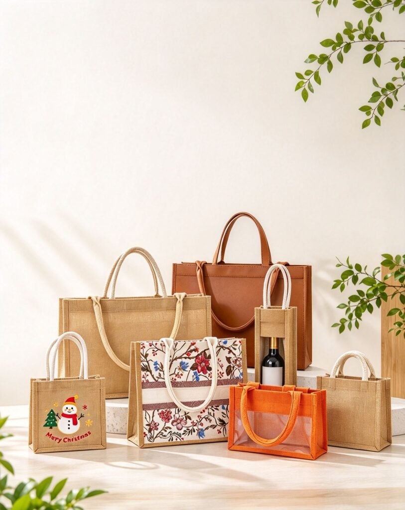 Jute tote and gift bags