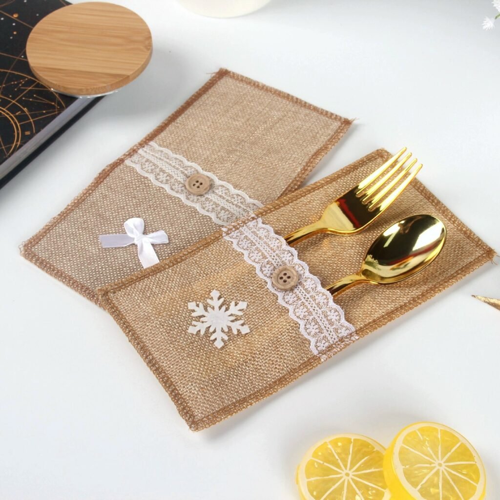 Jute Cutlery Pouches